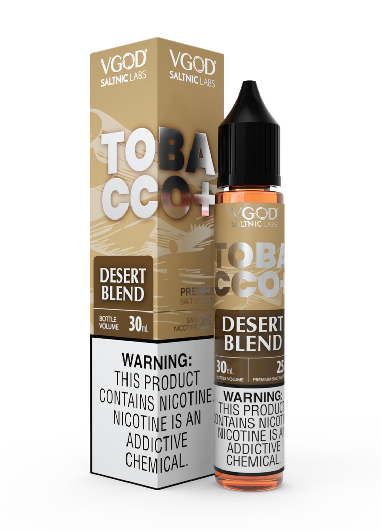 VGOD-SaltNic-TobaccoPlus-DesertBlend-25mg-30ml سالت تنباکو دیزرت بلند ویگاد VGOD Desert Blend