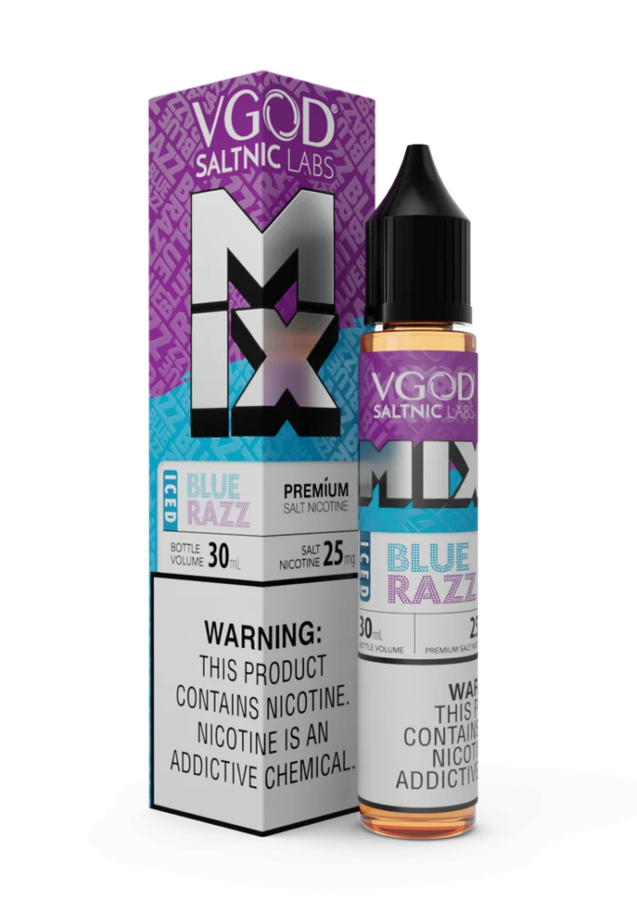 سالت بلوبری تمشک یخ ویگاد VGOD MIX ICED Blue Razz SaltNic