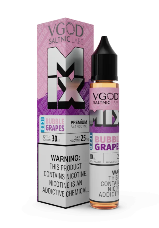 سالت انگور آدامسی یخ ویگاد VGOD MIX Iced Bubble Grapes