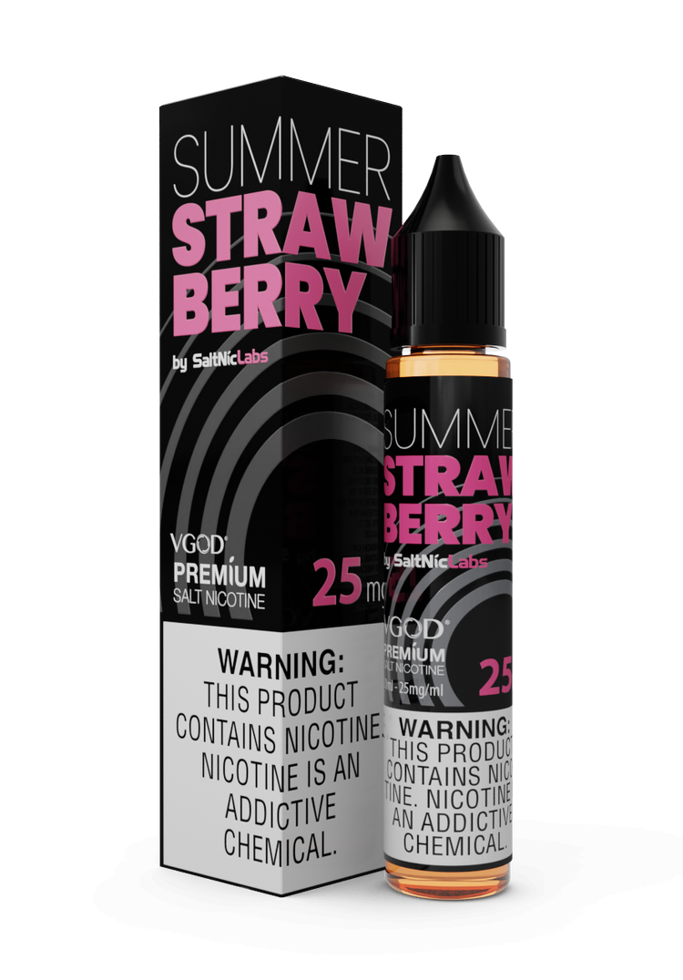 VGOD-SaltNic-Eliquid-Summer-Strawberry-25mg-50ml سالت توت فرنگی تابستانی ویگاد VGOD Summer Strawberry SaltNic