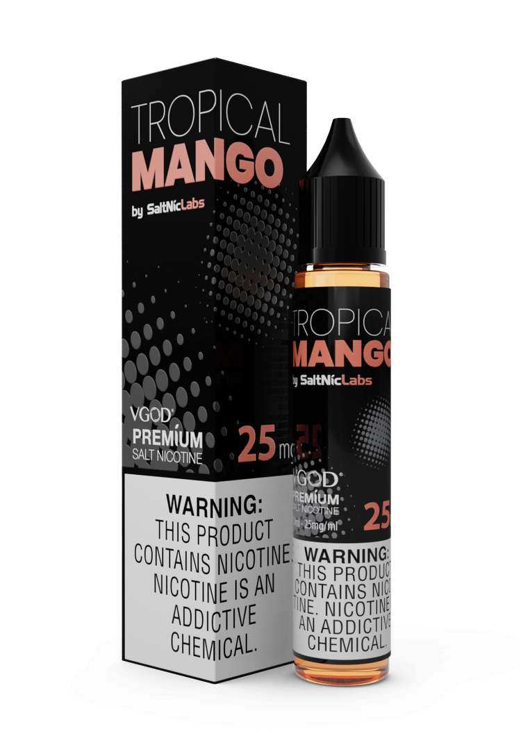VGOD-SaltNic-Eliquid-Tropical-Mango-25mg-50ml سالت انبه استوایی ویگاد VGOD SaltNic Tropical Mango
